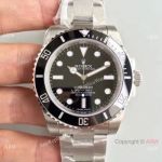 Swiss ETA3135 Rolex Submariner NO DATE Black Dial Watch - Noob Factory Watches